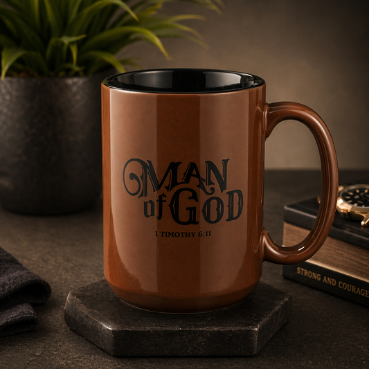 Brewed for greatness Man of God Gift Set for Men | Mug, Devotional & Pen Bundle | Christian Father’s Day Gift