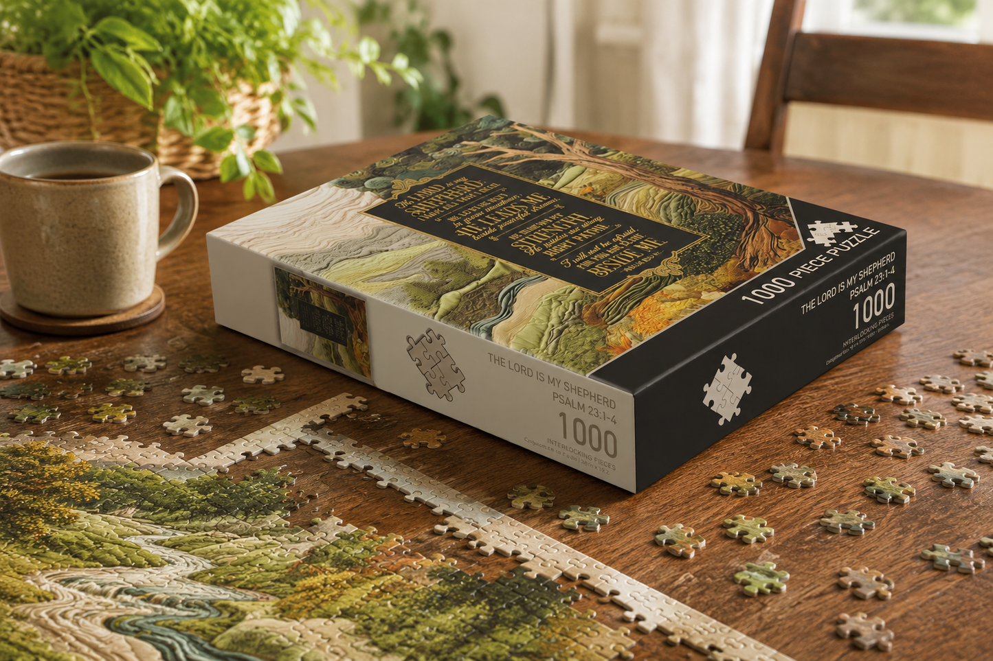 Christian Psalm 23 Puzzle | 1000 Piece Jigsaw Puzzle – The Lord Is My Shepherd