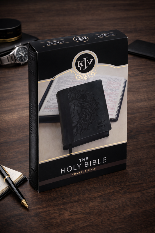 KJV Compact Bible – Faux Leather, Red Letter, Ribbon Marker | Portable King James Bible