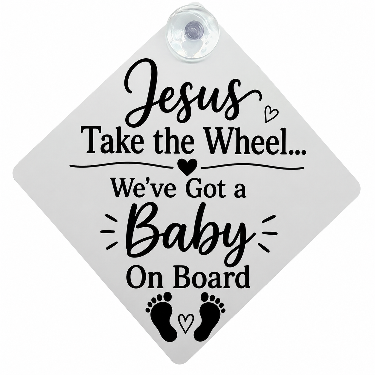 Custom Baby On Board Car Sign | Personalised Aluminum Car Window Sign | 20x15cm
