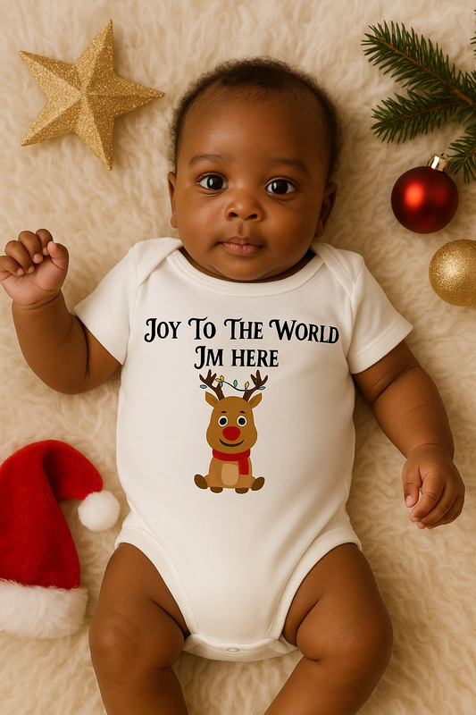 Joy to the World Christmas Baby Romper