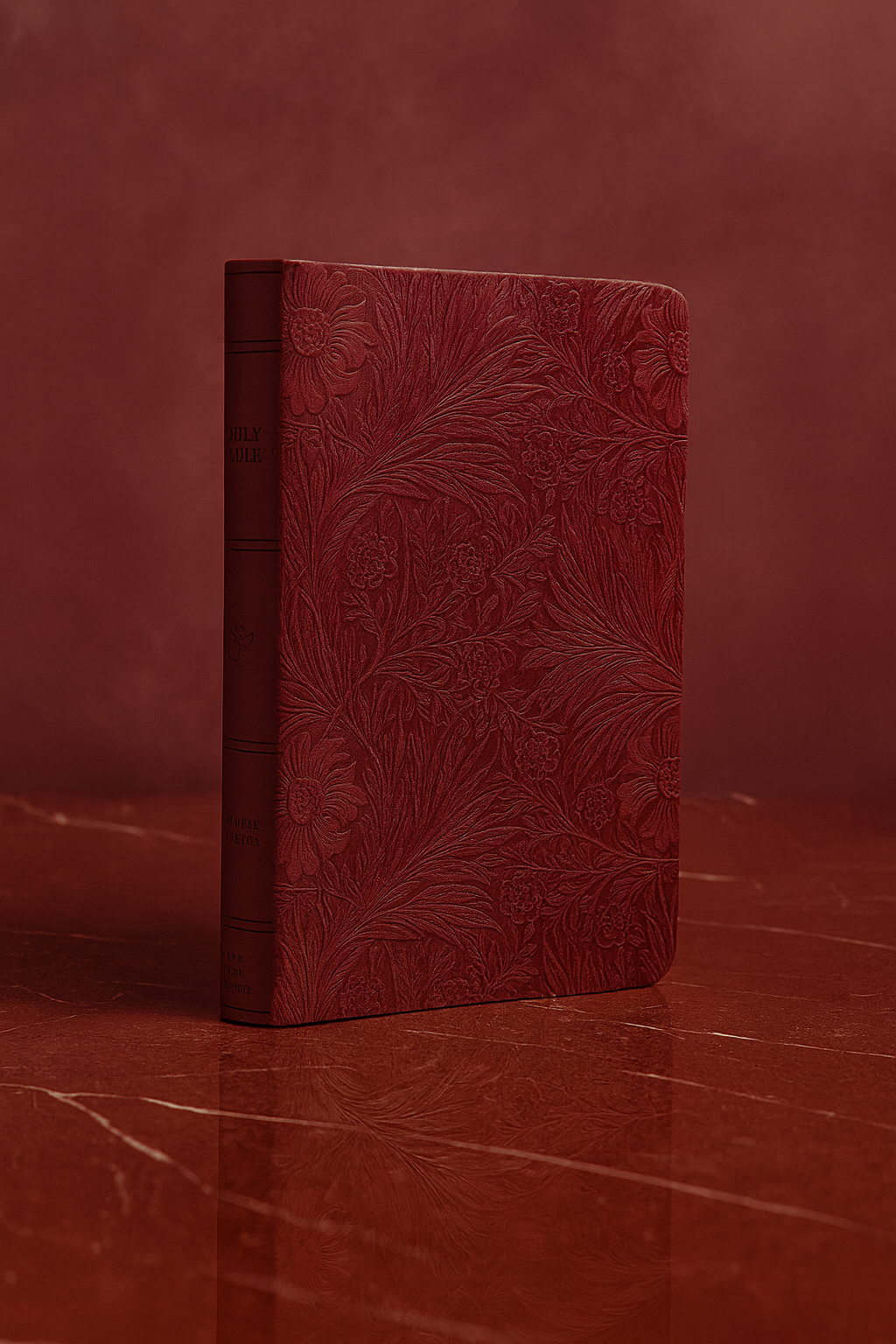 ESV Value Thinline Bible – Burgundy Floral TruTone Leather Cover | Grace Upon Grace by Celine