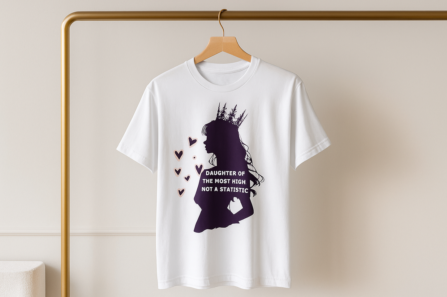 Girls “Daughter of the Most High, Not a Statistic” T-Shirt – Christian GBV Awareness Tee for Kids | Grace Upon Grace by Celine