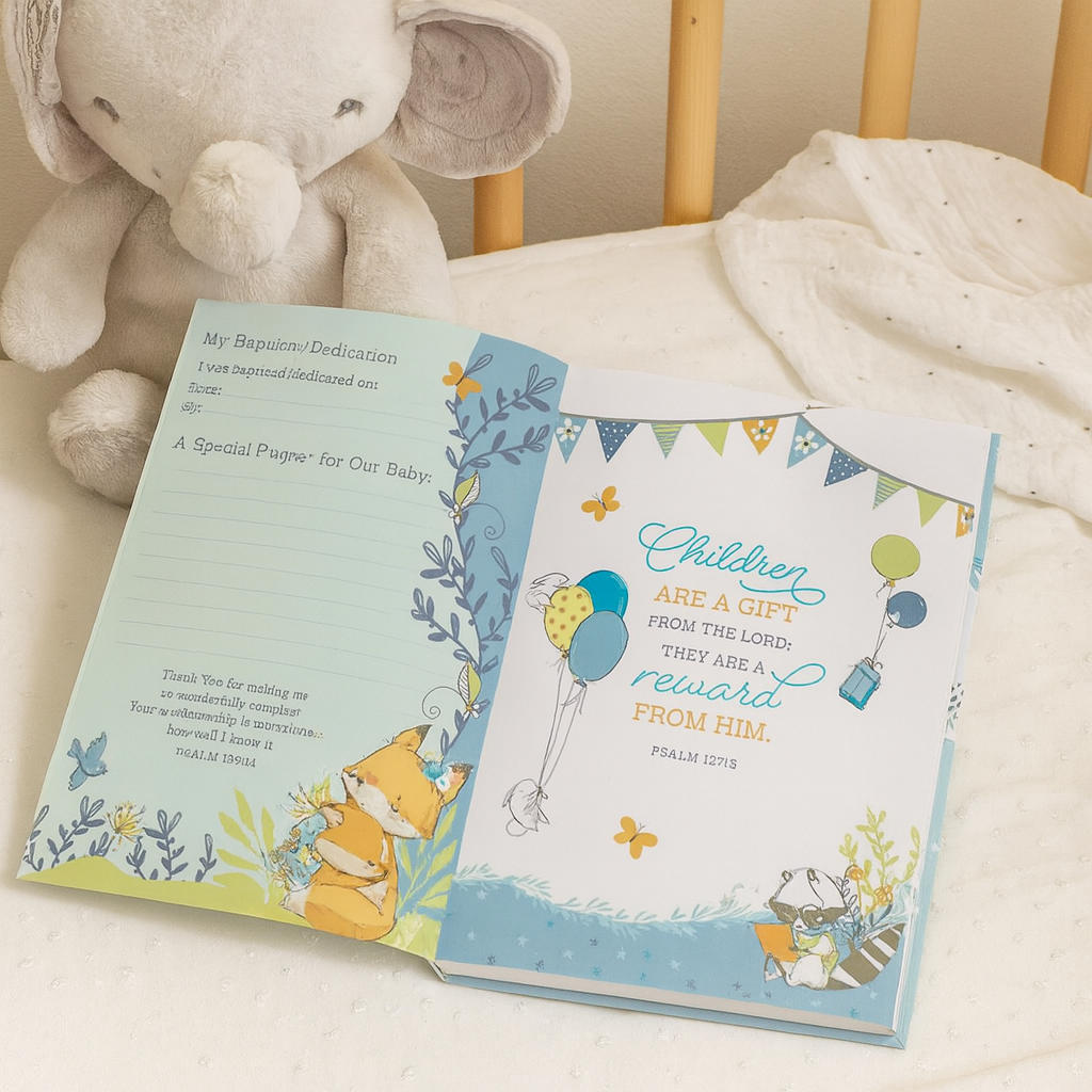 Baby Bible for Boys NLT South Africa – Keepsake Baptism, Christening & Dedication Gift