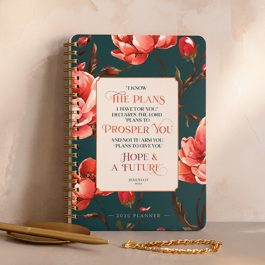 2026 Weekly Planner – Christian Wirebound Organizer with Scripture Verses & Dot-Grid Notes | South Africa