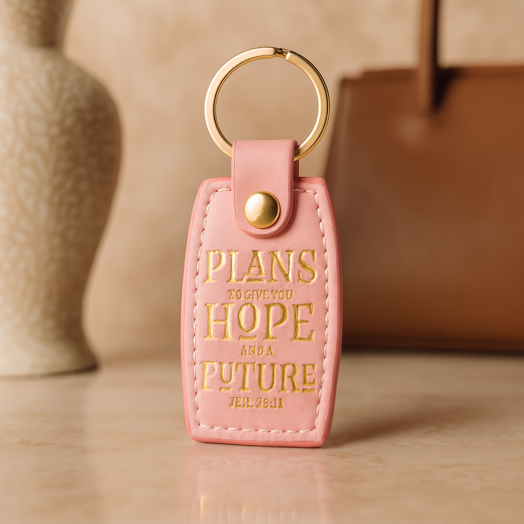 Hope & Future LuxLeather Keyring – Jeremiah 29:11 Scripture Gift for Women in South Africa