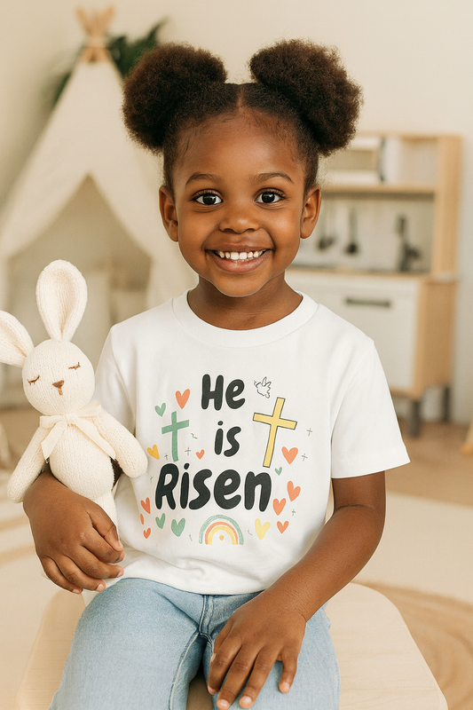 He Is Risen Kids’ Christian T-Shirt – Easter & Sunday Wear South Africa