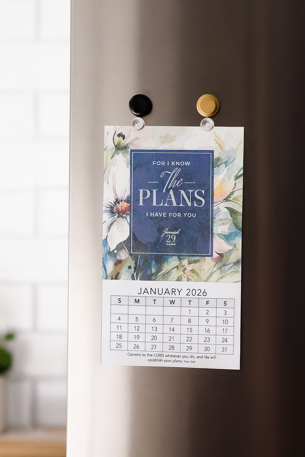 2026 Mini Magnetic Calendar South Africa – For I Know the Plans I Have for You | Jeremiah 29:11