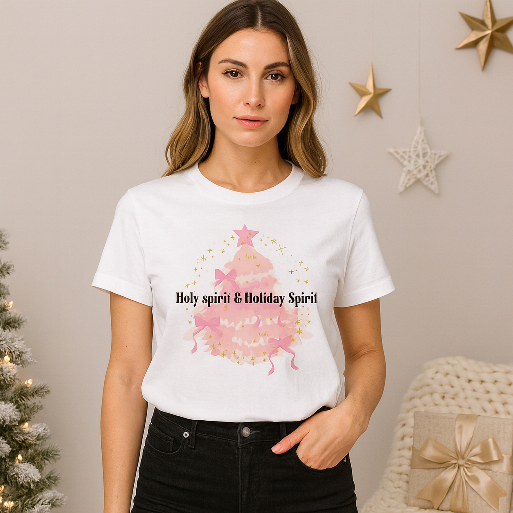 Women’s Christmas T-Shirt – Holy Spirit Holiday Tee | Premium Sublimation Print