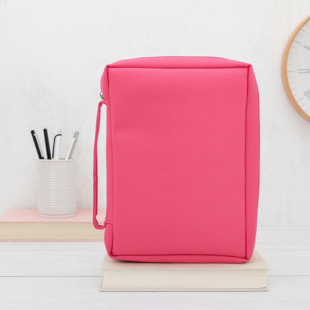 Walk by Faith Bible Cover – Durable Pink Polyester Bible Bag with Handle | 2 Corinthians 5:7 South Africa