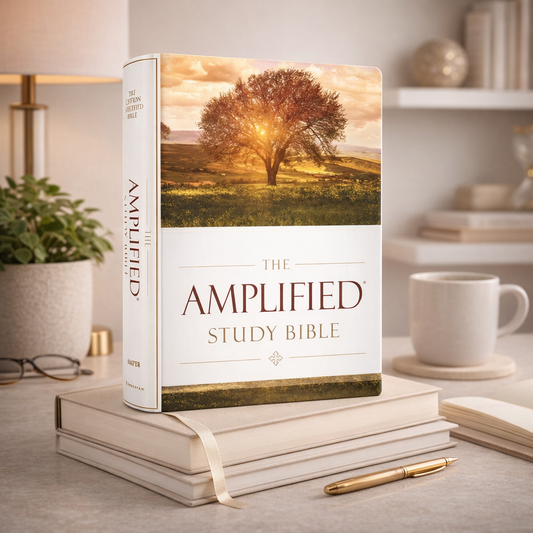 Amplified Study Bible Large Print Hardcover | In-Depth Study Bible with Notes & Maps
