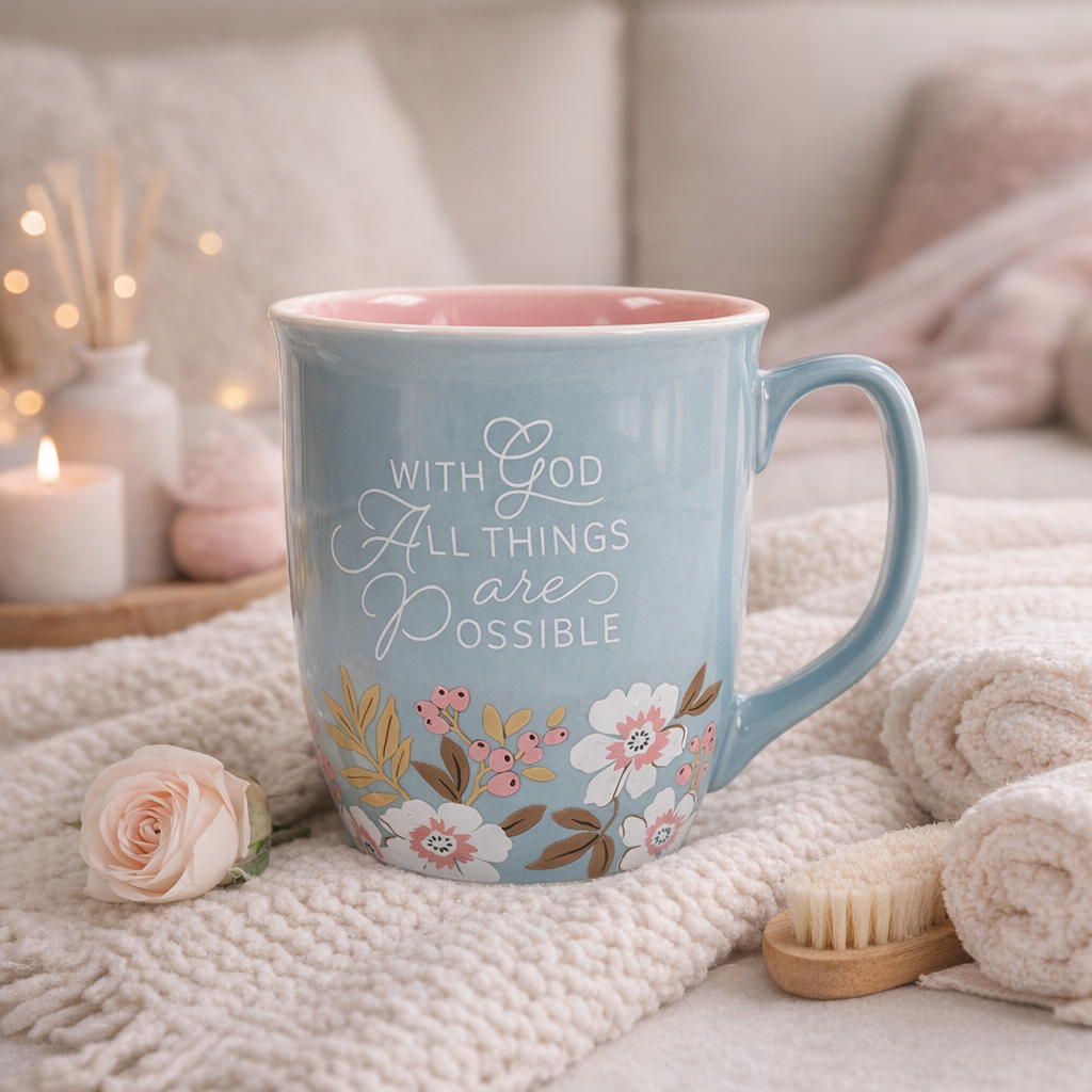 She Believed Bundle | Faith-Inspired Gift Set with Mug, Candle & Floral Bookmark