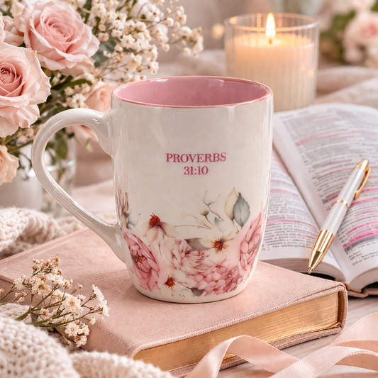 Mother’s Day Christian Mug – “More Precious Than Rubies” Proverbs 31:10 Gift for Women
