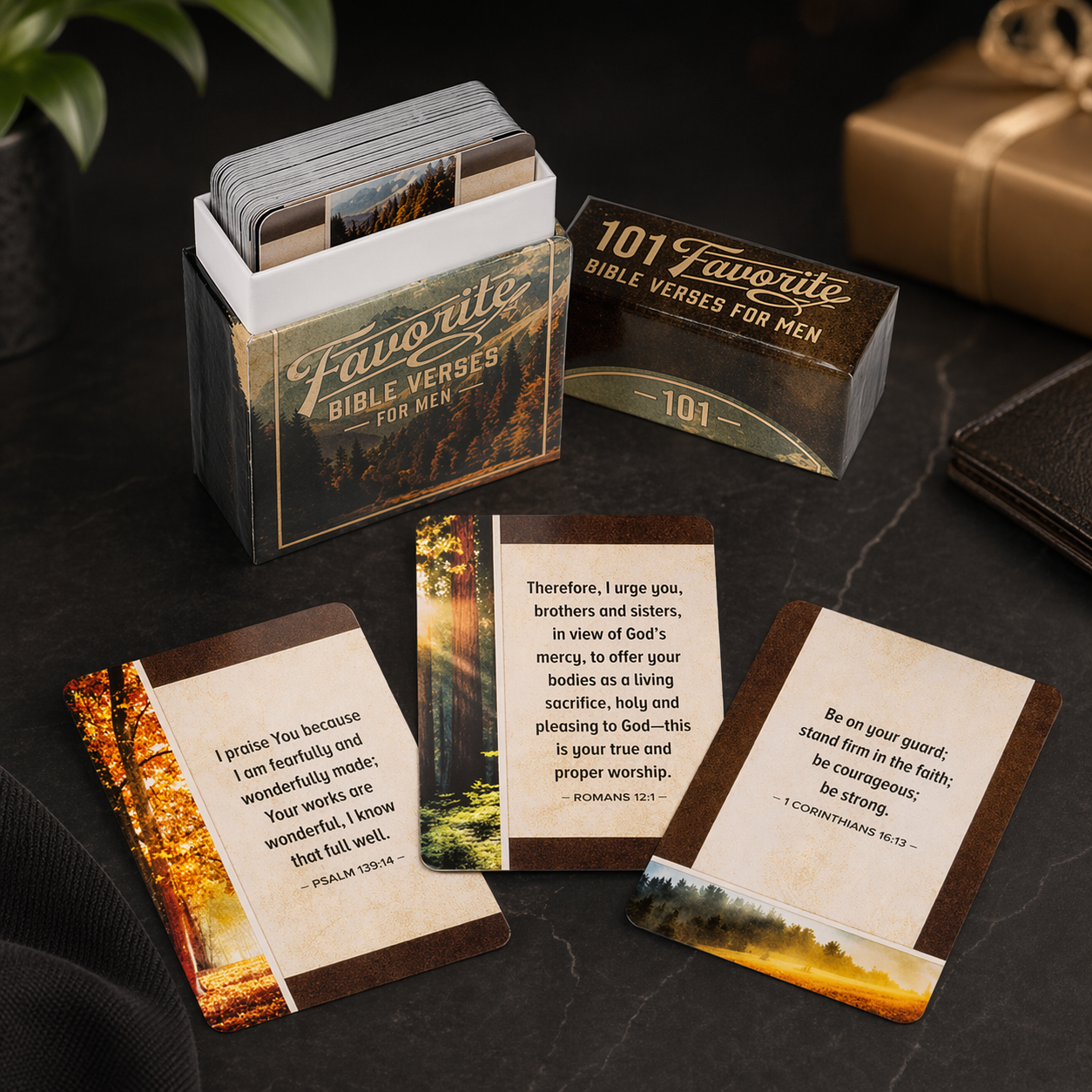Dad’s daily bread bundle  Father’s Faith & Strength Gift Set | Bible, Mug & Scripture Cards for Men | Father’s Day Gift