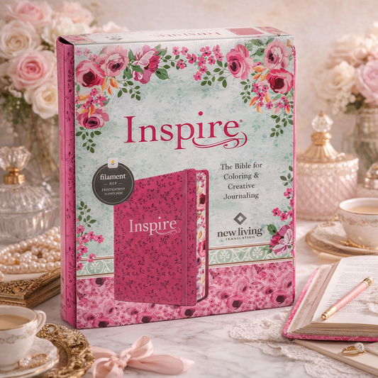 Inspire NLT Journaling Bible – Wide Margin Coloring Bible with Filament App (Hardcover)