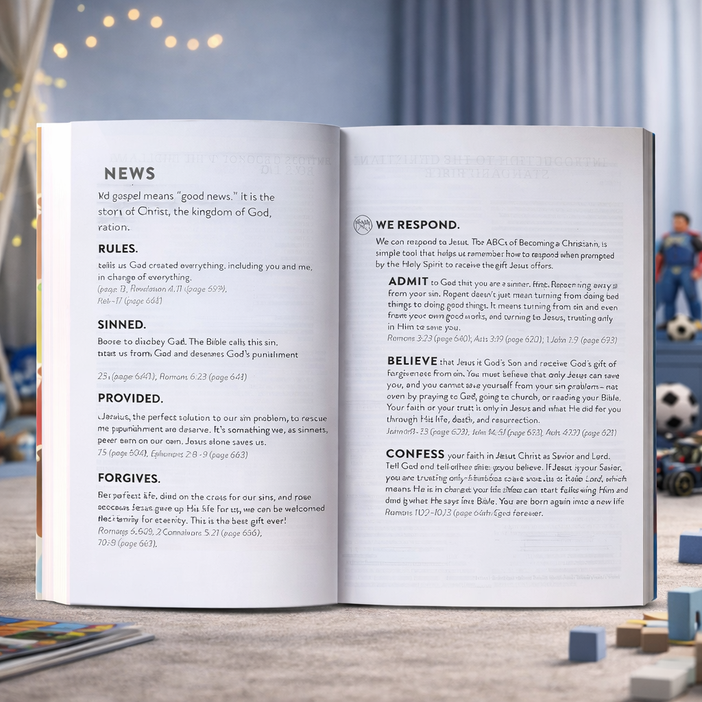 The CSB Outreach Bible for Kids is a full-text children’s Bible with a fun cover, clear gospel message, and easy-to-read text. Ideal for church outreach, ministry events, and gifting.