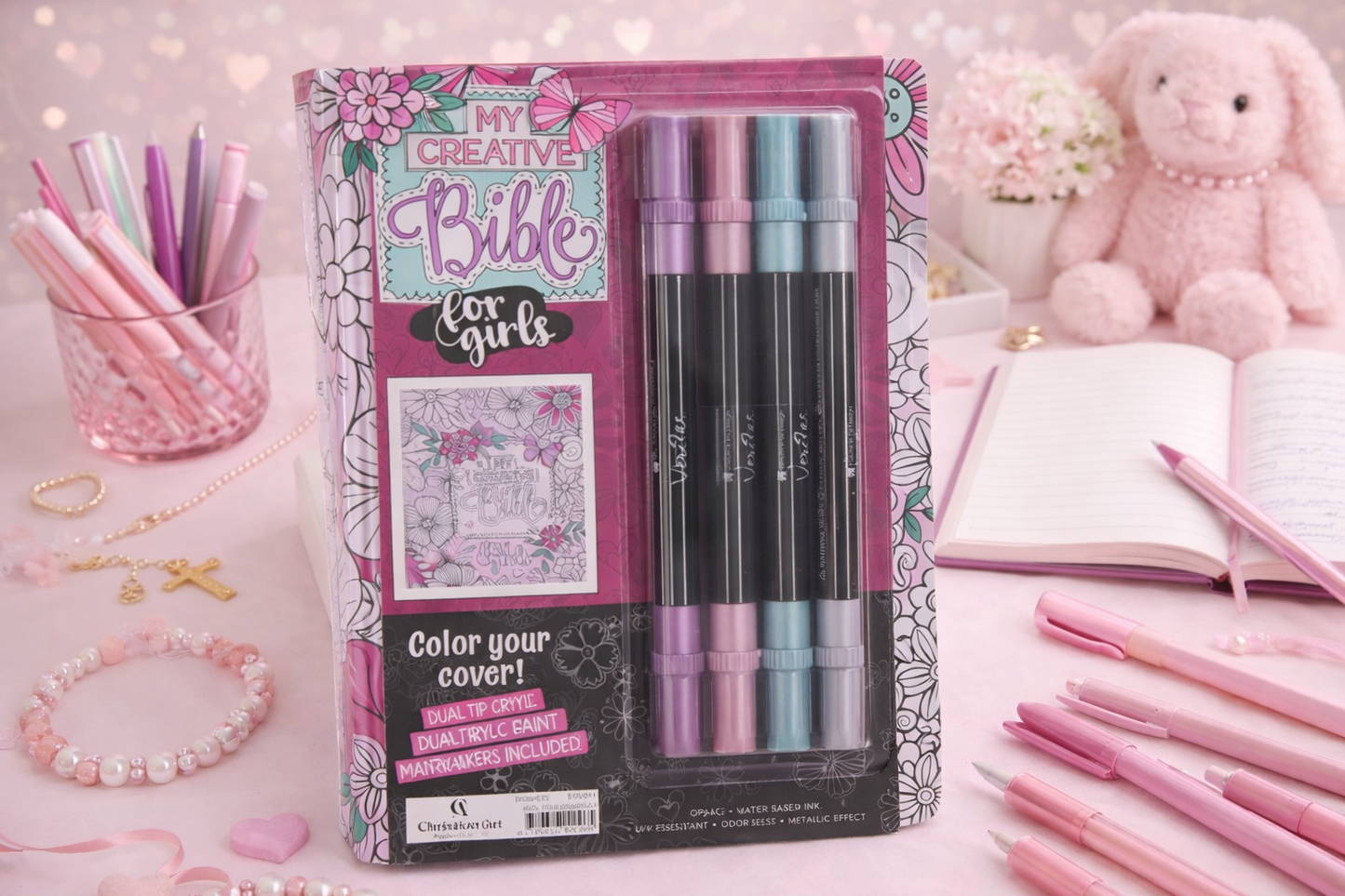 My Creative Bible® for Girls – ESV Illustrated Journaling Bible with Devotions & Paint Markers