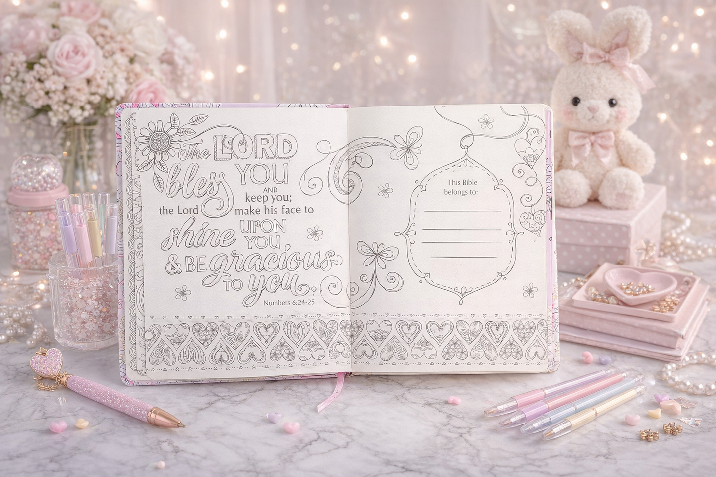 My Creative Bible® for Girls – ESV Illustrated Journaling Bible with Devotions & Paint Markers