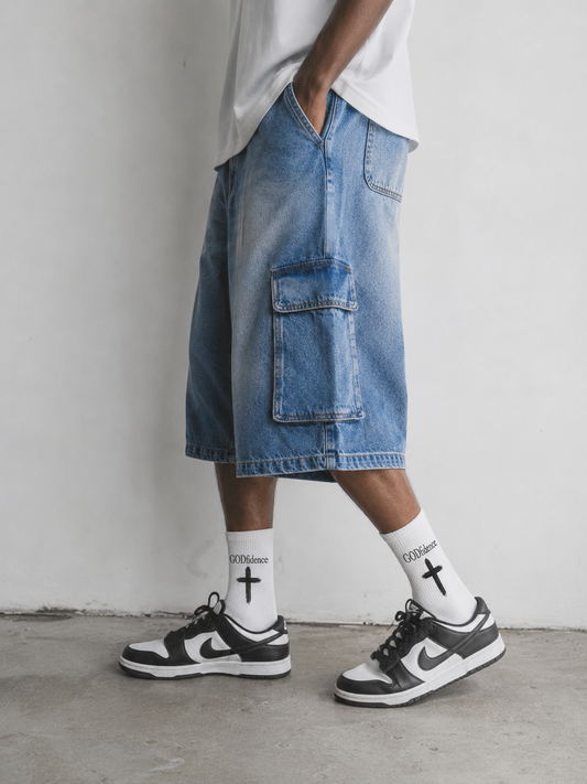 Custom Sublimated Christian Socks for Men | GODfidence Crew Socks | One Size Fits All