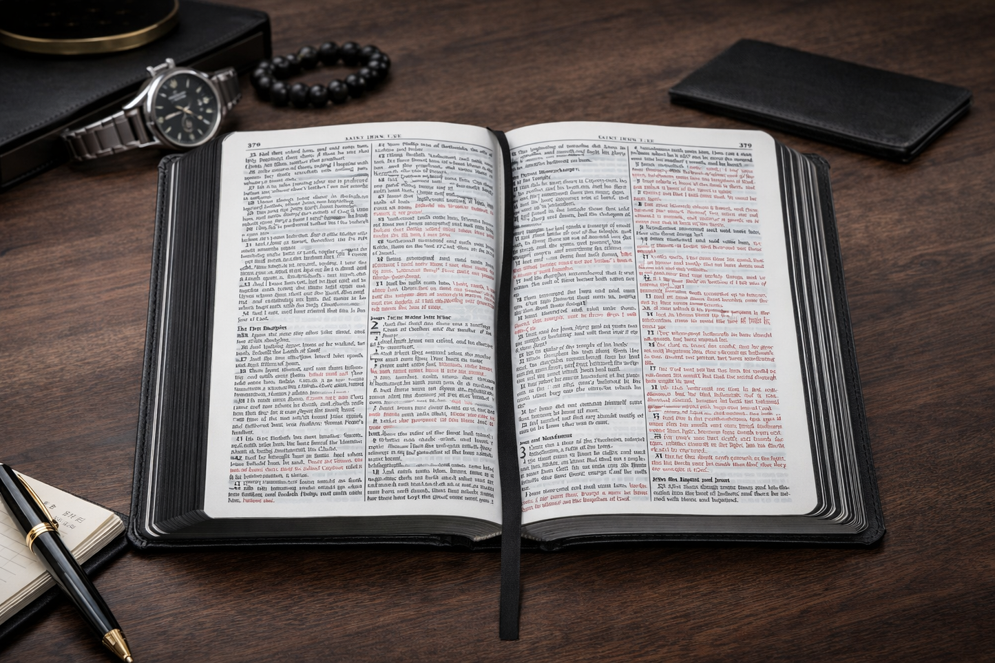 KJV Compact Bible – Faux Leather, Red Letter, Ribbon Marker | Portable King James Bible