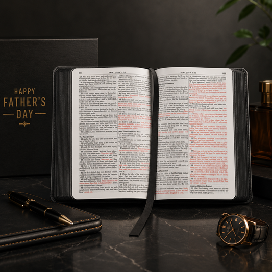 KJV Compact Bible for Men | Zipped Faux Leather Lion Design | Father’s Day Christian Gift