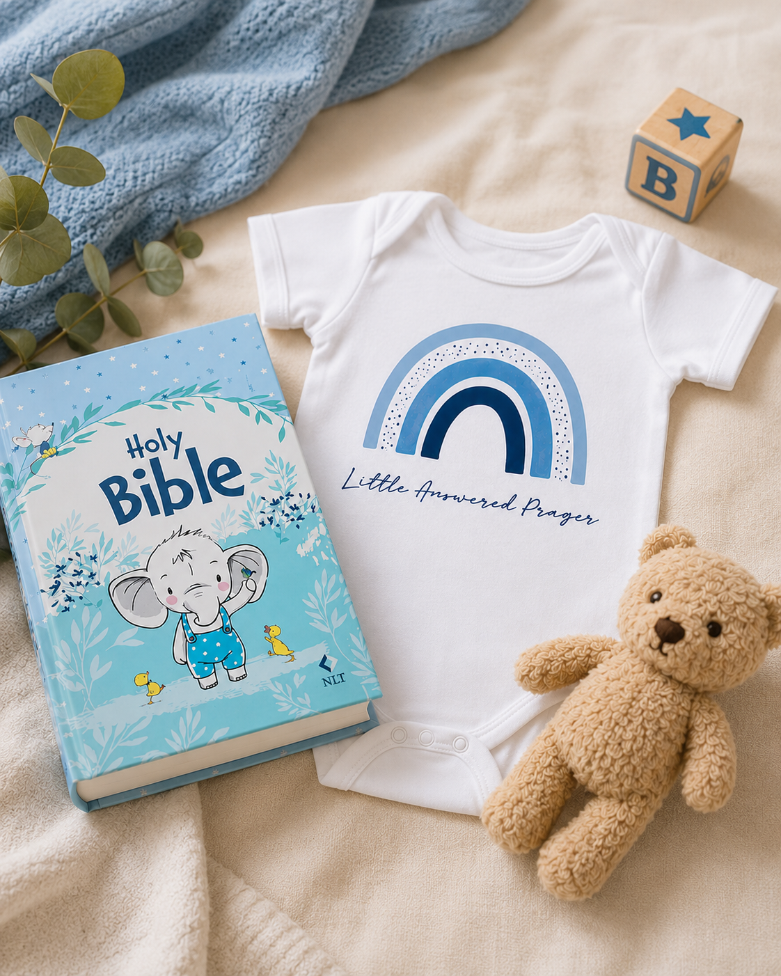 Christian Baby Bible & Baby Romper Gift Set for Girls or Boys | Baby Shower Gift South Africa