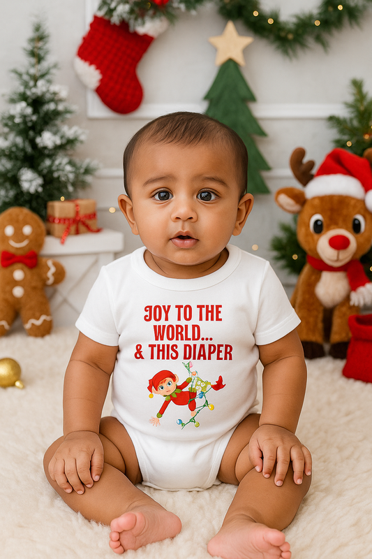 Christmas Baby Onesie | Funny Holiday Baby Outfit | Soft Sublimation Print | Newborn to 24 Months | Girls & Boys | South Africa