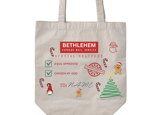 Personalised Bethlehem Express Christmas Tote Bag – Custom Kids’ Christmas Sack | Sublimated Gift Bag
