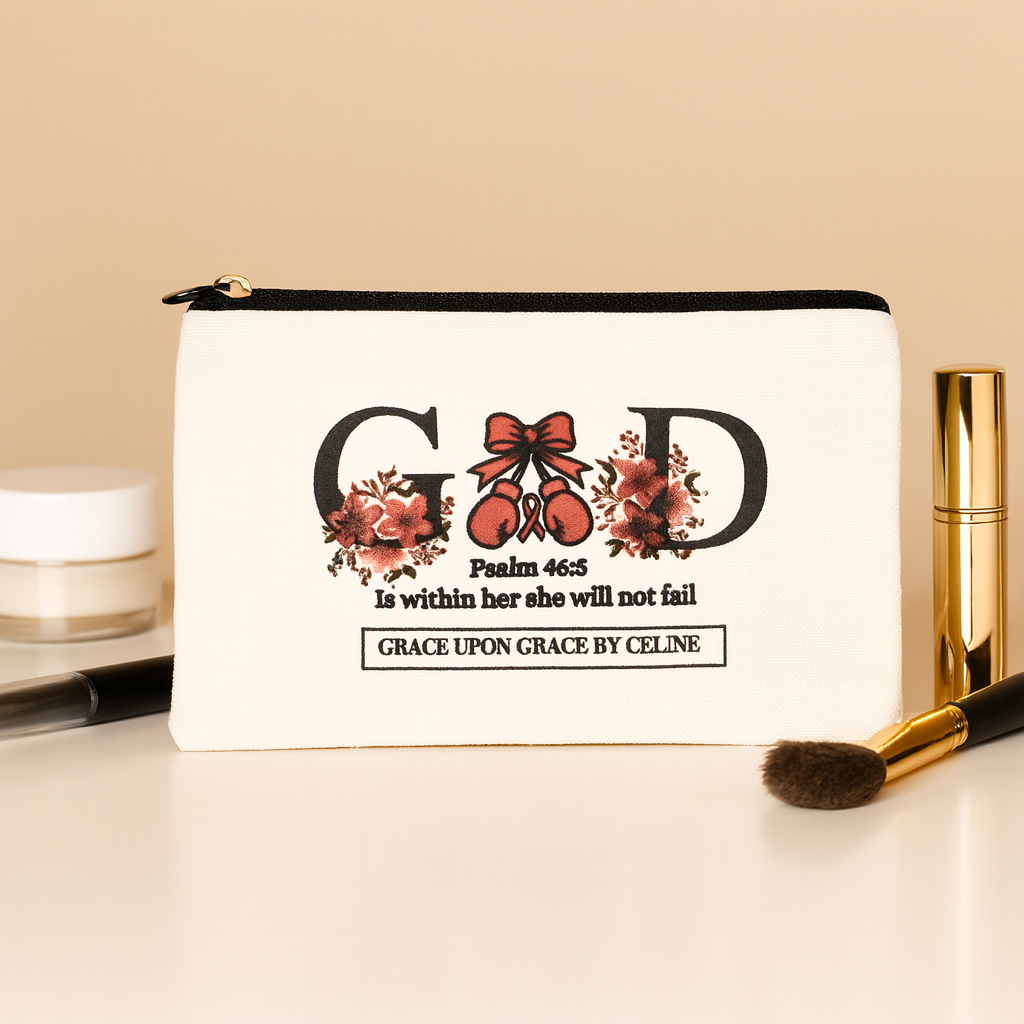 Faith-Inspired Makeup & Pencil Pouch | Grace Upon Grace by Celine
