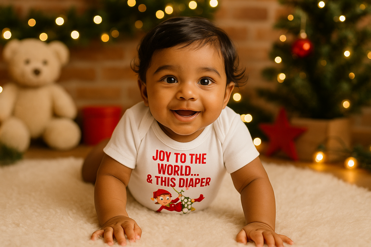 Christmas Baby Onesie | Funny Holiday Baby Outfit | Soft Sublimation Print | Newborn to 24 Months | Girls & Boys | South Africa