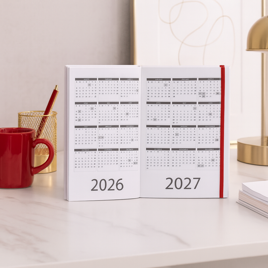 A5 2026 Daily Planner with Elastic Closure – Inspirational Quotes, SA School Terms & Public Holidays