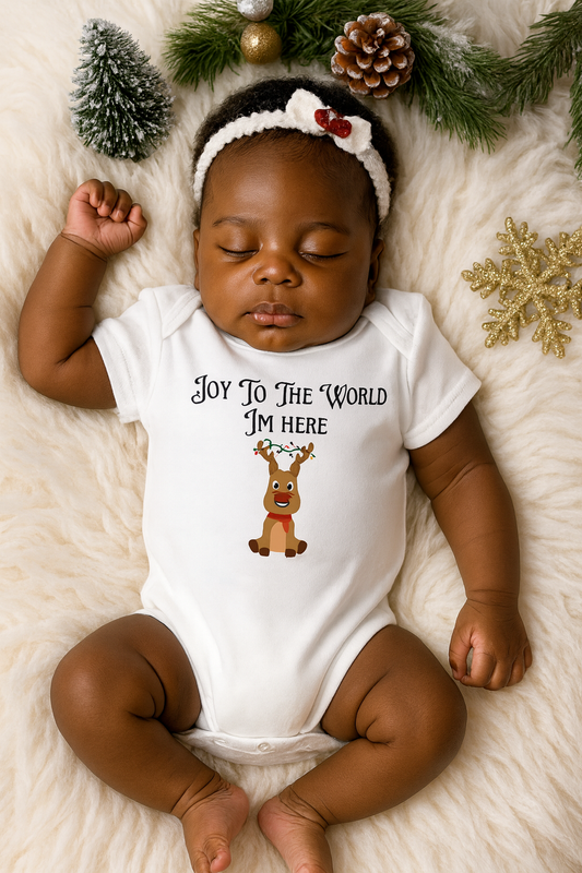 Joy to the World Christmas Baby Romper