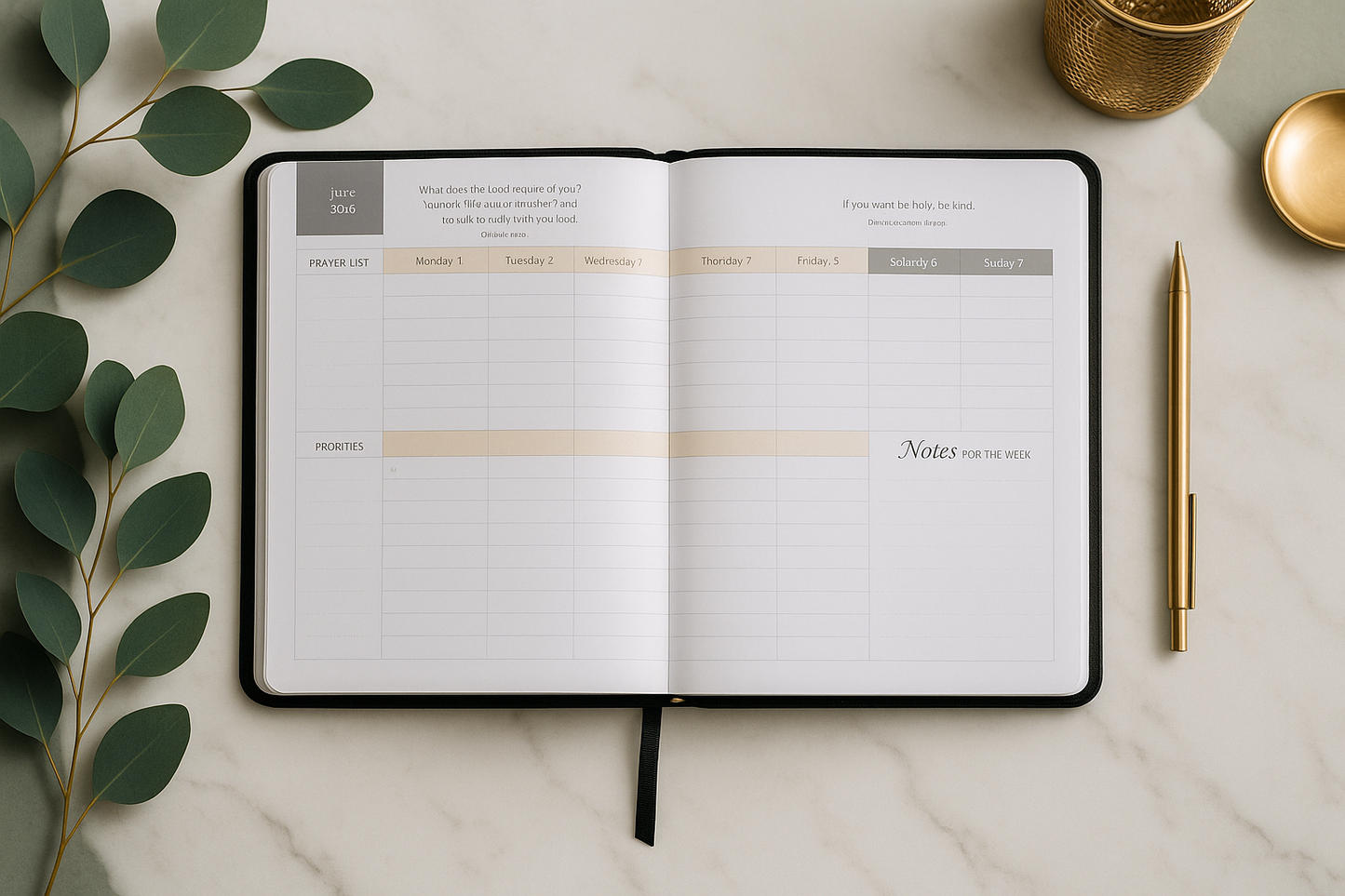 2026 “Strength & Dignity” Weekly Planner – Christian 18-Month Organizer with Scripture, Prayer Lists & Notes (August 2025–January 2027)