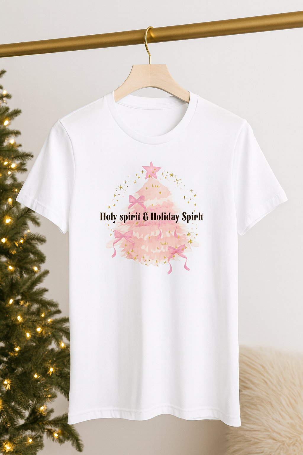 Women’s Christmas T-Shirt – Holy Spirit Holiday Tee | Premium Sublimation Print
