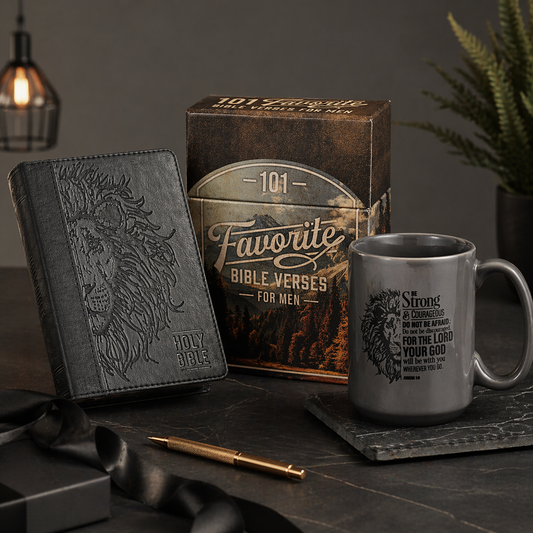 Dad’s daily bread bundle  Father’s Faith & Strength Gift Set | Bible, Mug & Scripture Cards for Men | Father’s Day Gift