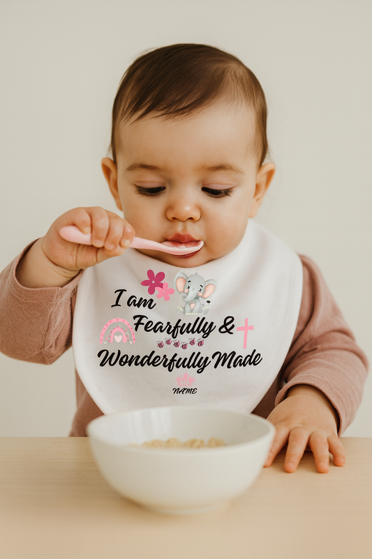 Baby Girl Gift Bundle South Africa – First Year Memory Book, NLT Baby Bible & Bandana Bib