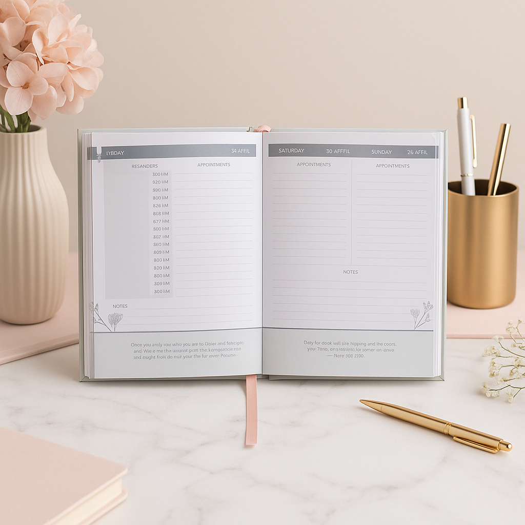 A5 2026 Daily Planner with Elastic Closure – Inspirational Quotes, SA School Terms & Public Holidays