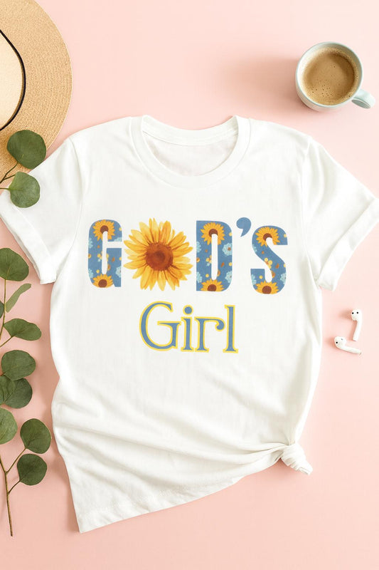 God’s Girl Christian Women’s T-Shirt – Sunflower Faith Tee South Africa